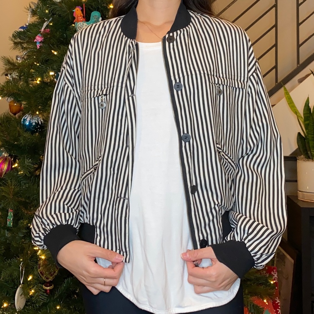 Vintage 100% silk bomber jacket